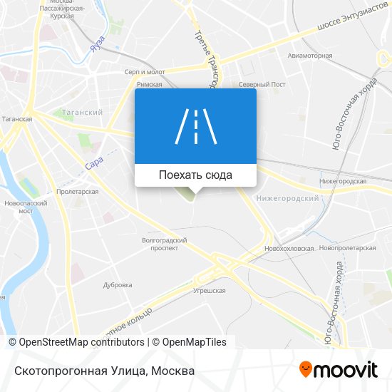 Карта Скотопрогонная Улица