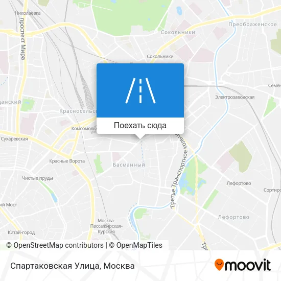 Карта Спартаковская Улица