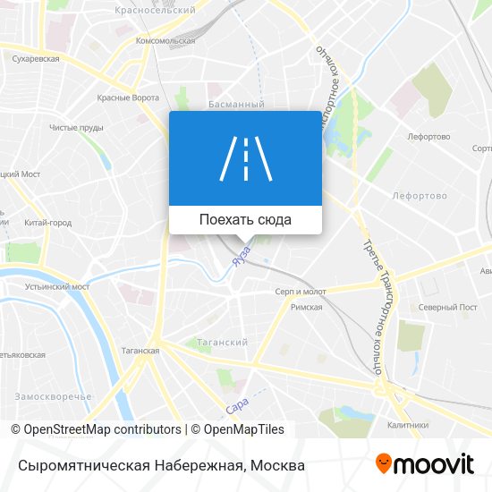 Карта Сыромятническая Набережная