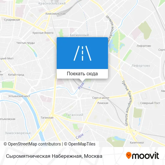 Карта Сыромятническая Набережная