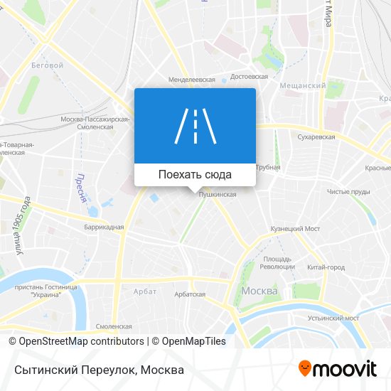 Карта Сытинский Переулок