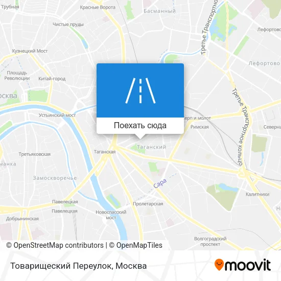Карта Товарищеский Переулок