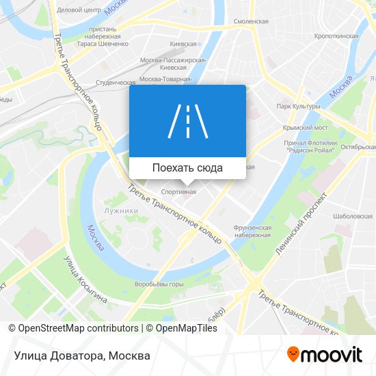 Карта Улица Доватора