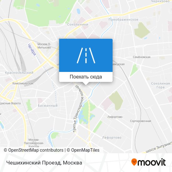 Карта Чешихинский Проезд