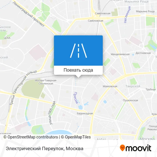 Карта Электрический Переулок