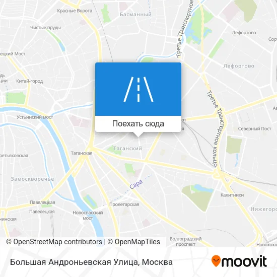 Карта Большая Андроньевская Улица