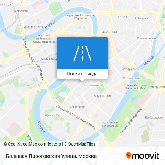 Карта Большая Пироговская Улица