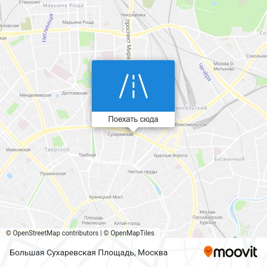 Карта Большая Сухаревская Площадь