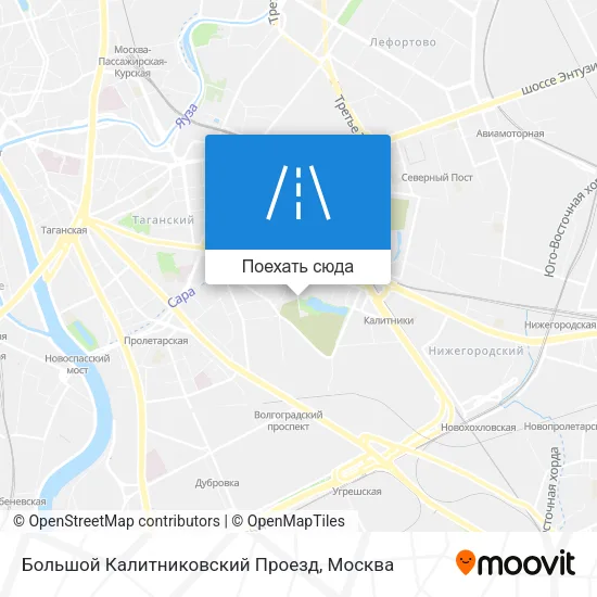 Карта Большой Калитниковский Проезд