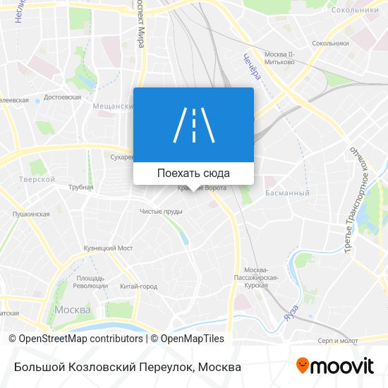 Карта Большой Козловский Переулок