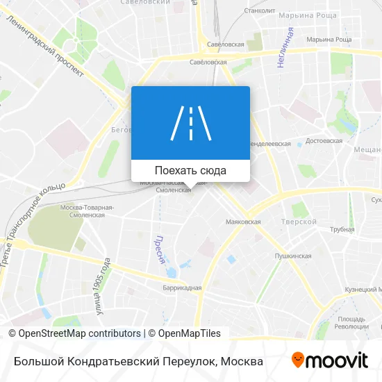 Карта Большой Кондратьевский Переулок