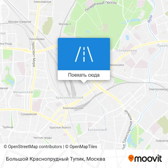 Карта Большой Краснопрудный Тупик
