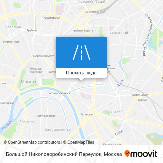 Карта Большой Николоворобинский Переулок