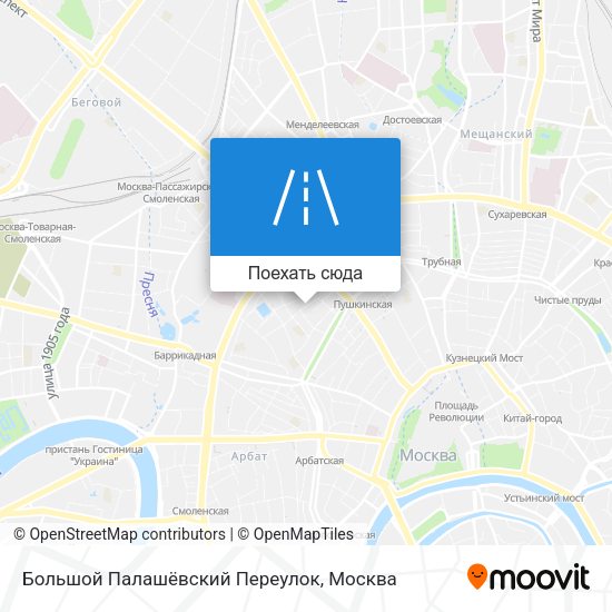 Карта Большой Палашёвский Переулок