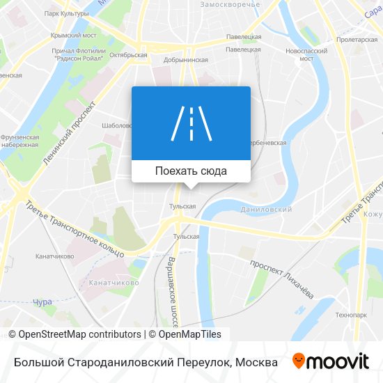 Карта Большой Староданиловский Переулок