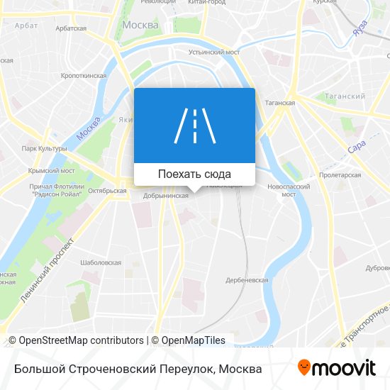Карта Большой Строченовский Переулок