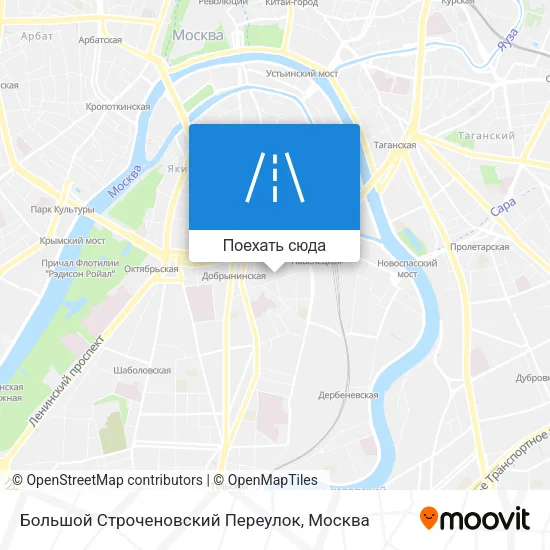Карта Большой Строченовский Переулок