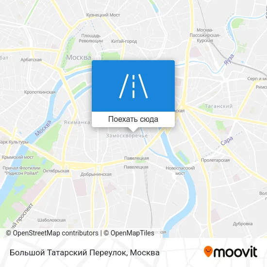 Карта Большой Татарский Переулок