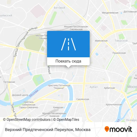 Карта Верхний Предтеченский Переулок