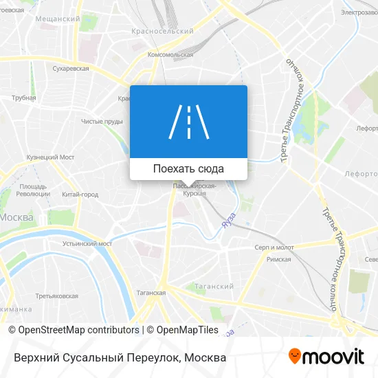 Карта Верхний Сусальный Переулок