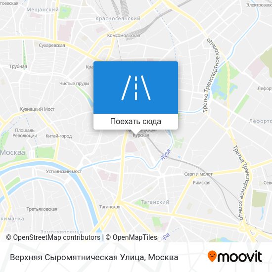 Карта Верхняя Сыромятническая Улица