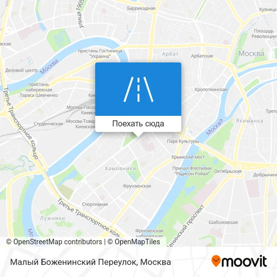 Карта Малый Боженинский Переулок