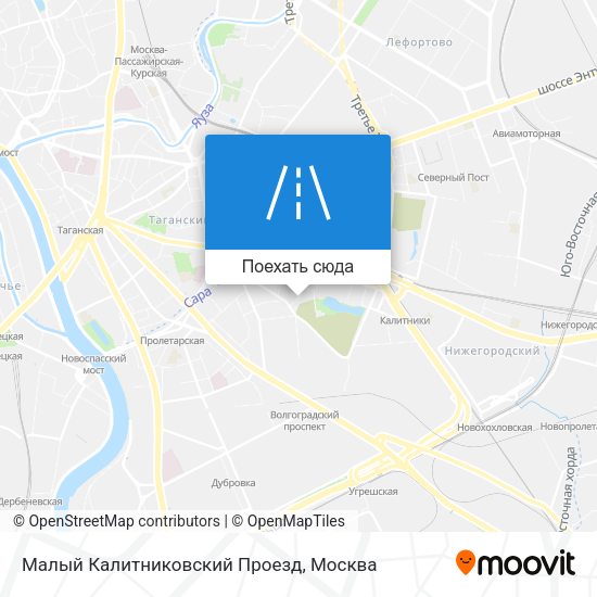 Карта Малый Калитниковский Проезд