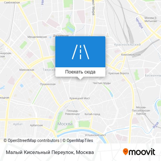 Карта Малый Кисельный Переулок