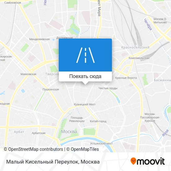 Карта Малый Кисельный Переулок