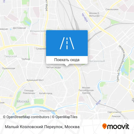 Карта Малый Козловский Переулок