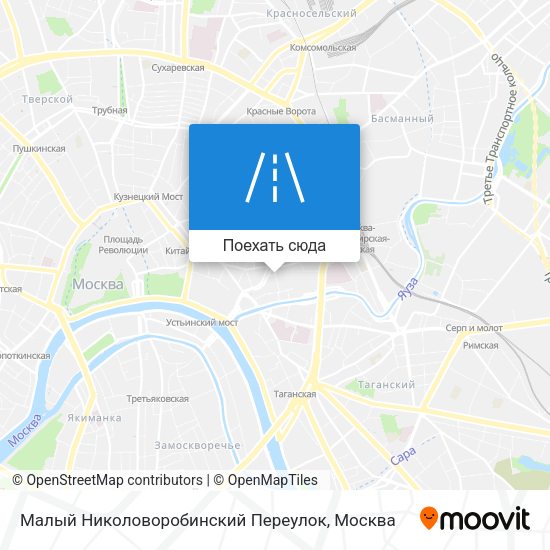 Карта Малый Николоворобинский Переулок