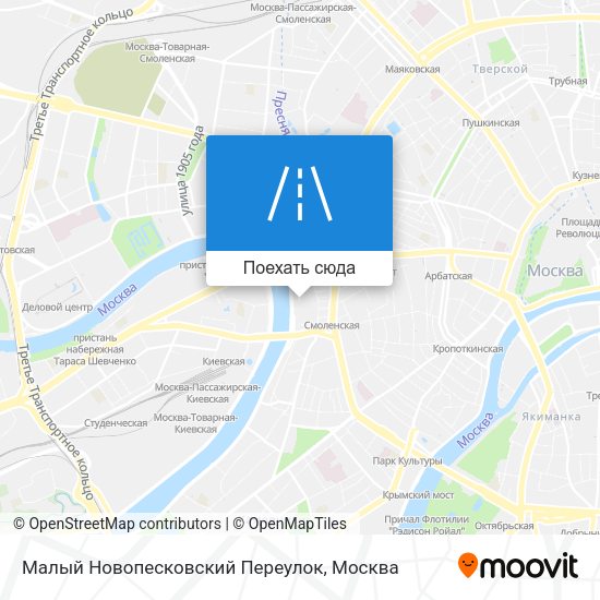 Карта Малый Новопесковский Переулок