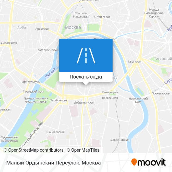 Карта Малый Ордынский Переулок