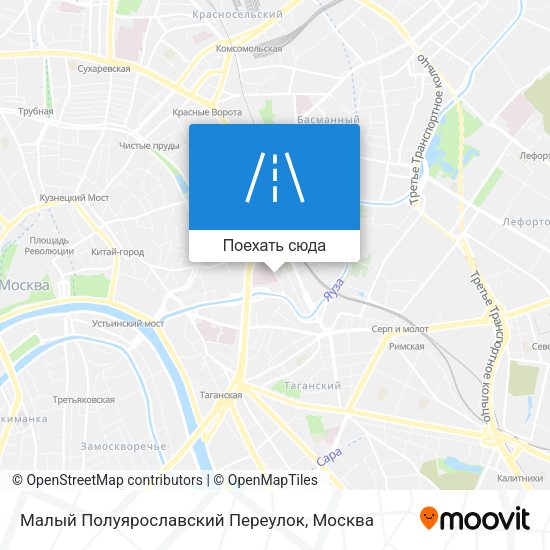 Карта Малый Полуярославский Переулок
