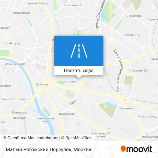 Карта Малый Рогожский Переулок