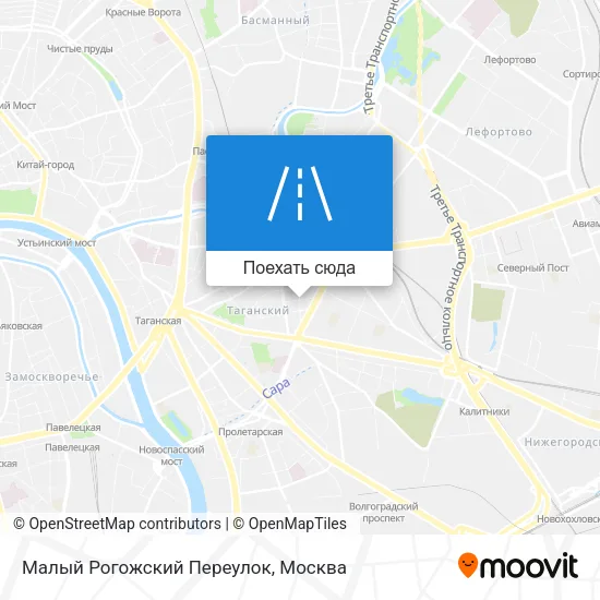 Карта Малый Рогожский Переулок