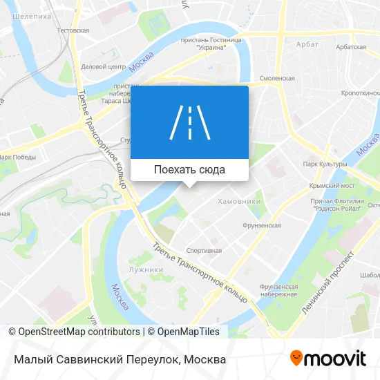 Карта Малый Саввинский Переулок