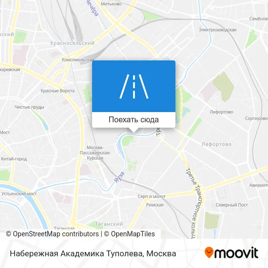 Карта Набережная Академика Туполева