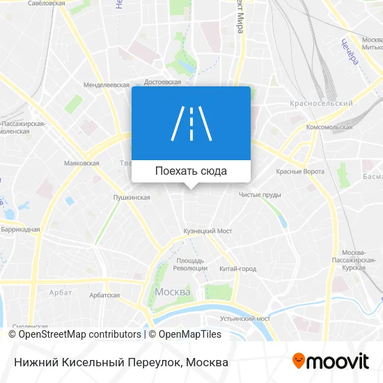 Карта Нижний Кисельный Переулок