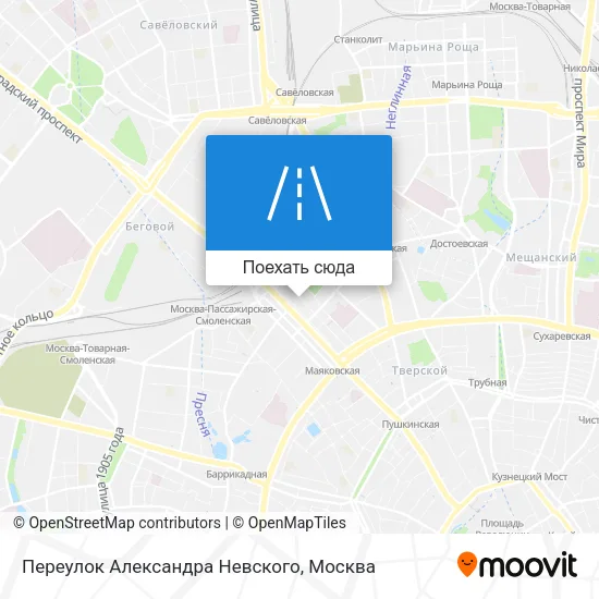 Карта Переулок Александра Невского
