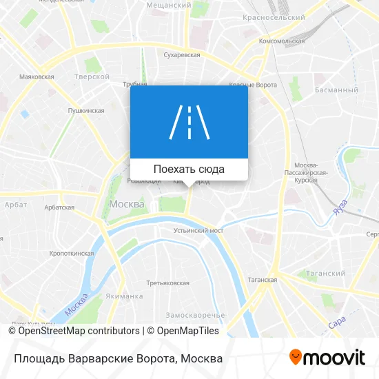 Карта Площадь Варварские Ворота