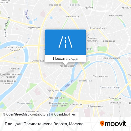 Карта Площадь Пречистенские Ворота