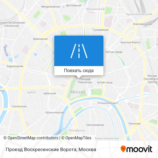 Карта Проезд Воскресенские Ворота
