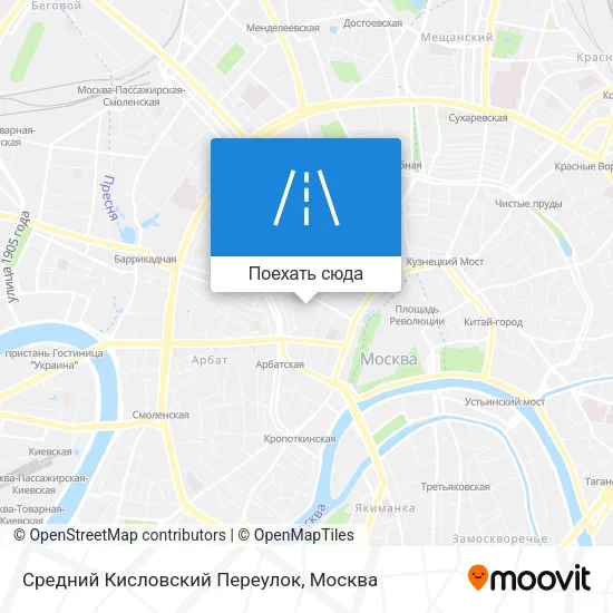 Карта Средний Кисловский Переулок