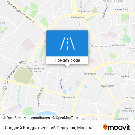 Карта Средний Кондратьевский Переулок