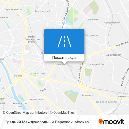 Карта Средний Международный Переулок