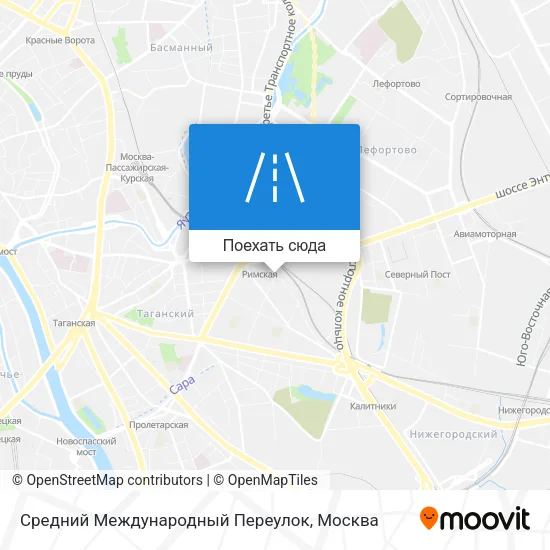 Карта Средний Международный Переулок