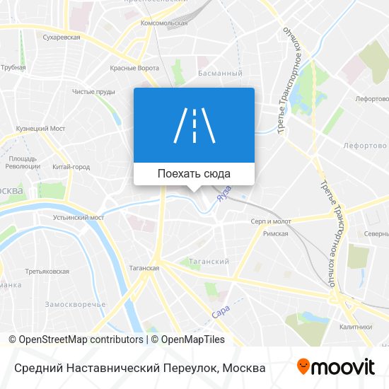 Карта Средний Наставнический Переулок