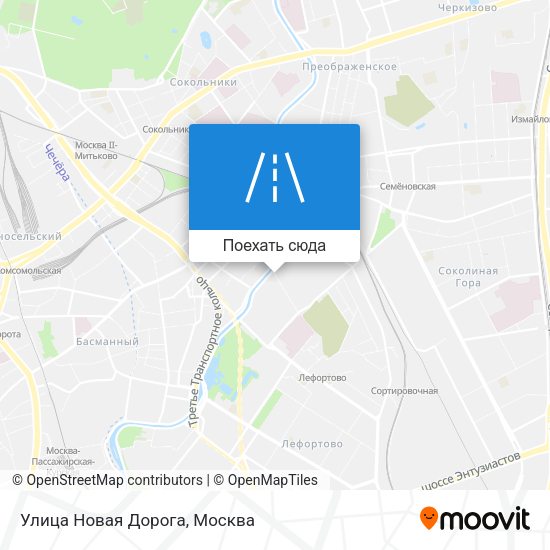 Карта Улица Новая Дорога