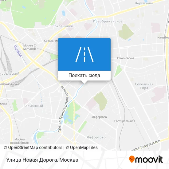 Карта Улица Новая Дорога
